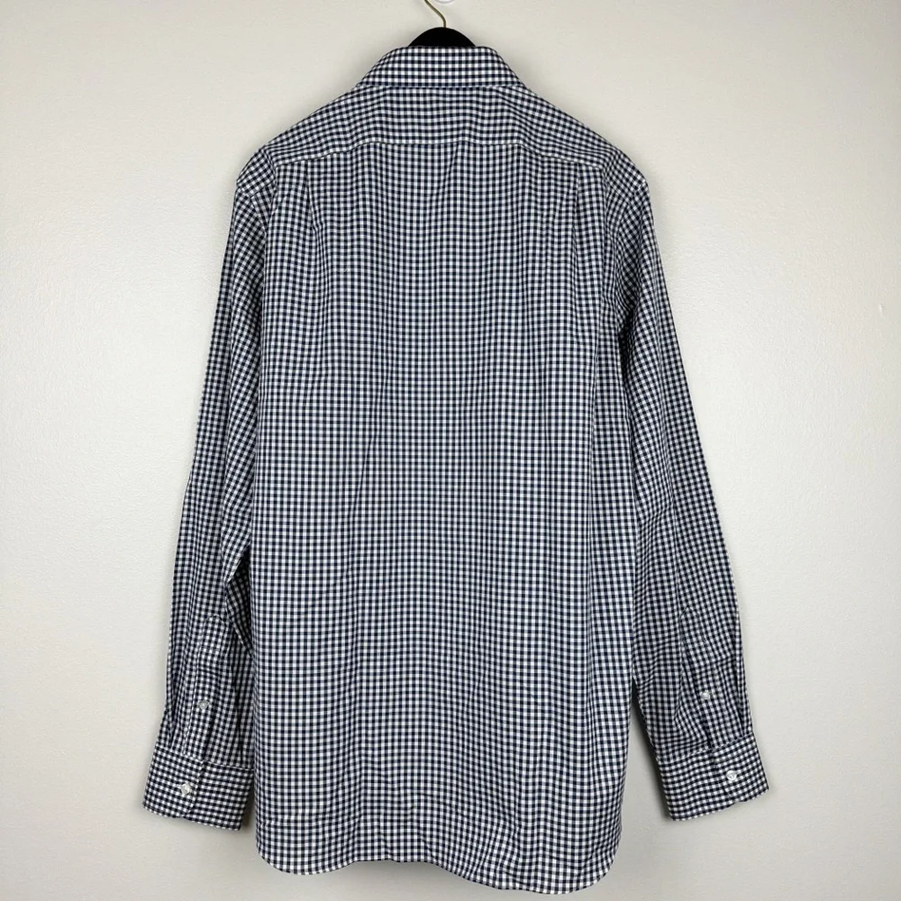 J. Crew Mens Tall Bowery Wrinkle Free Stretch Cotton Shirt Spread Collar LT NWOT